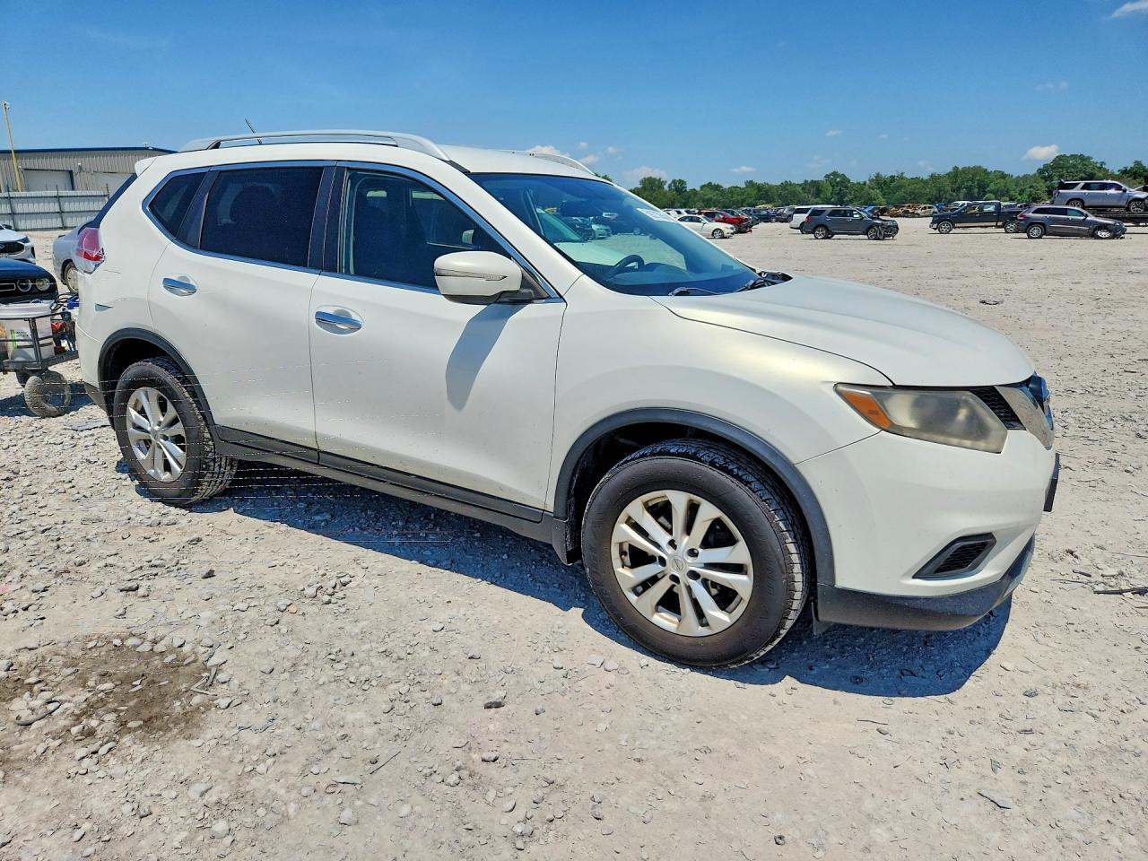 2014 Nissan Rogue Sv White vin: 5N1AT2MV9EC807891