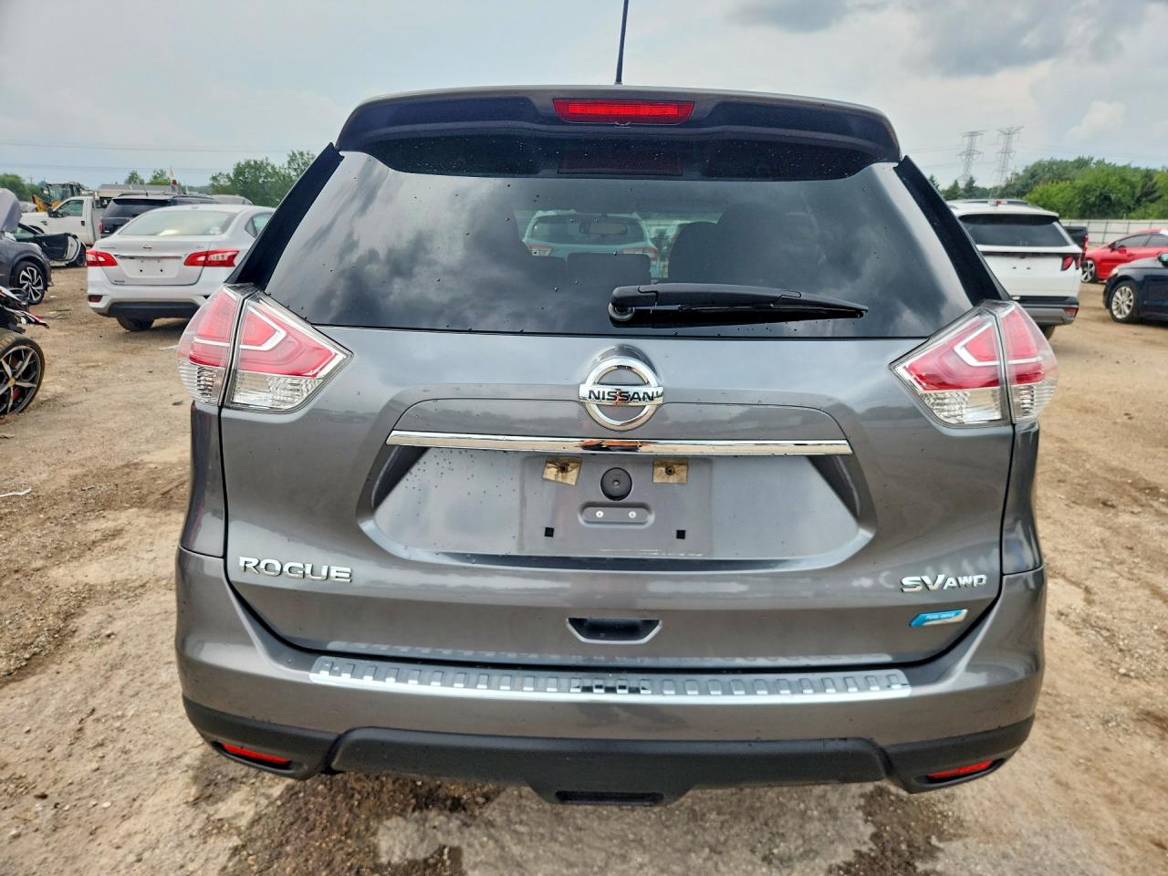 2014 Nissan Rogue Sv Gray vin: 5N1AT2MV9EC818809
