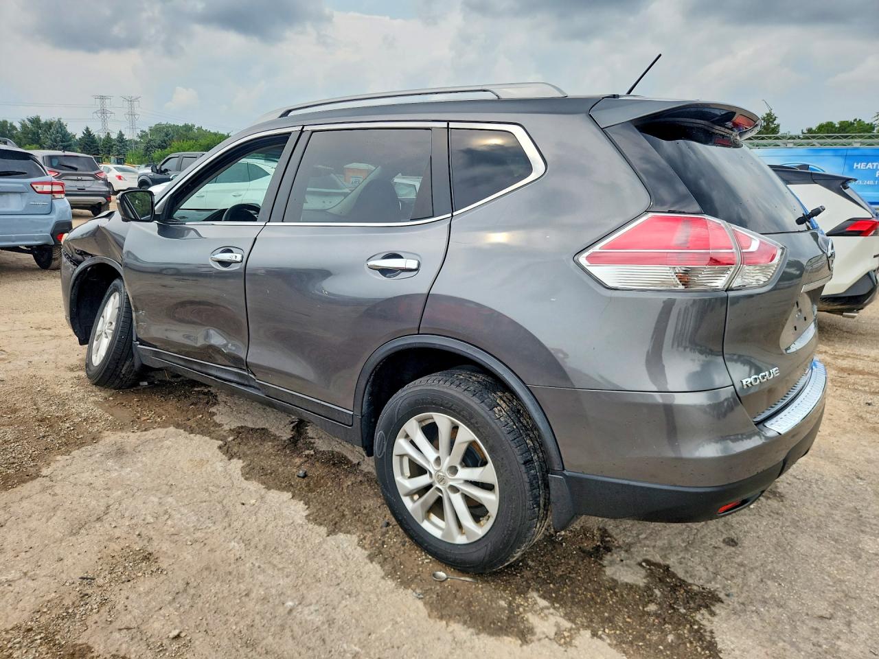 2014 Nissan Rogue Sv Gray vin: 5N1AT2MV9EC818809