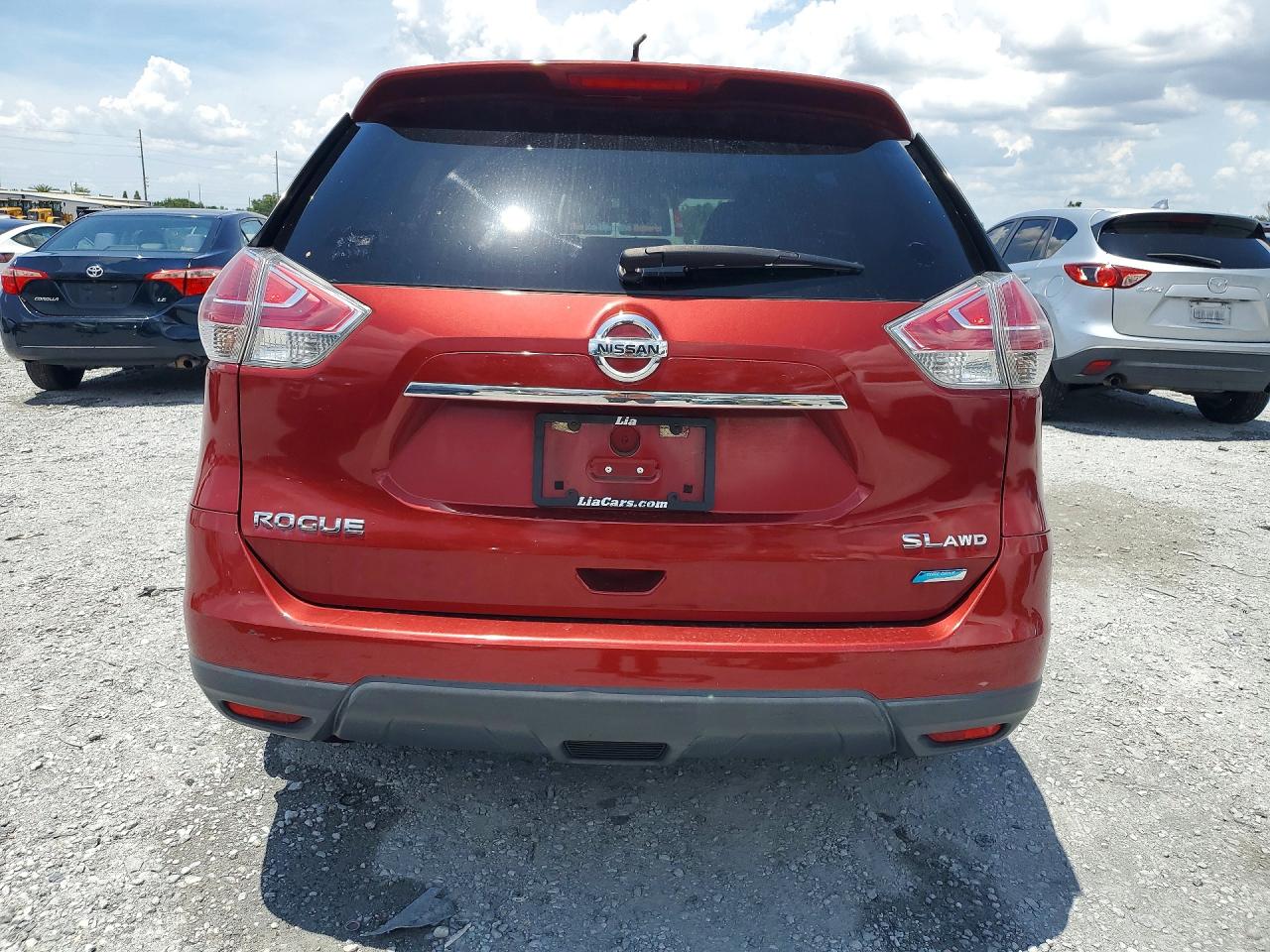 2014 Nissan Rogue Sl Красный vin: 5N1AT2MV9EC828594
