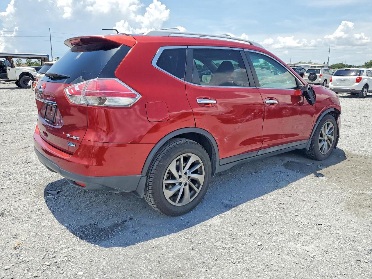 2014 Nissan Rogue Sl Красный vin: 5N1AT2MV9EC828594