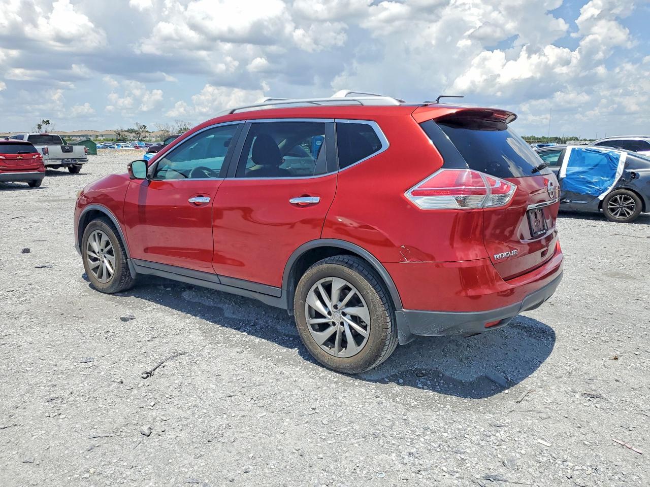 2014 Nissan Rogue Sl Красный vin: 5N1AT2MV9EC828594