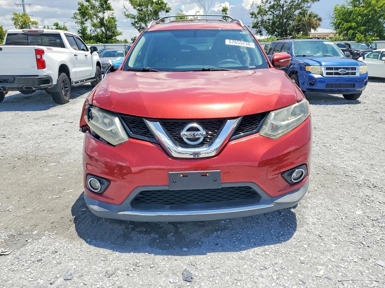 2014 Nissan Rogue Sl Красный vin: 5N1AT2MV9EC828594