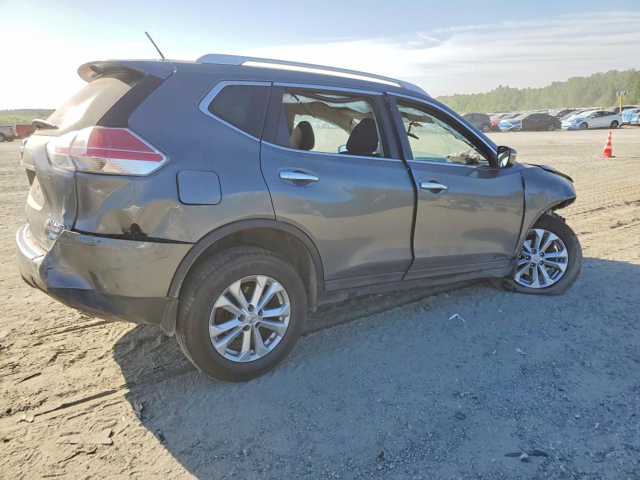 2014 Nissan Rogue Sv Gray vin: 5N1AT2MV9EC829938