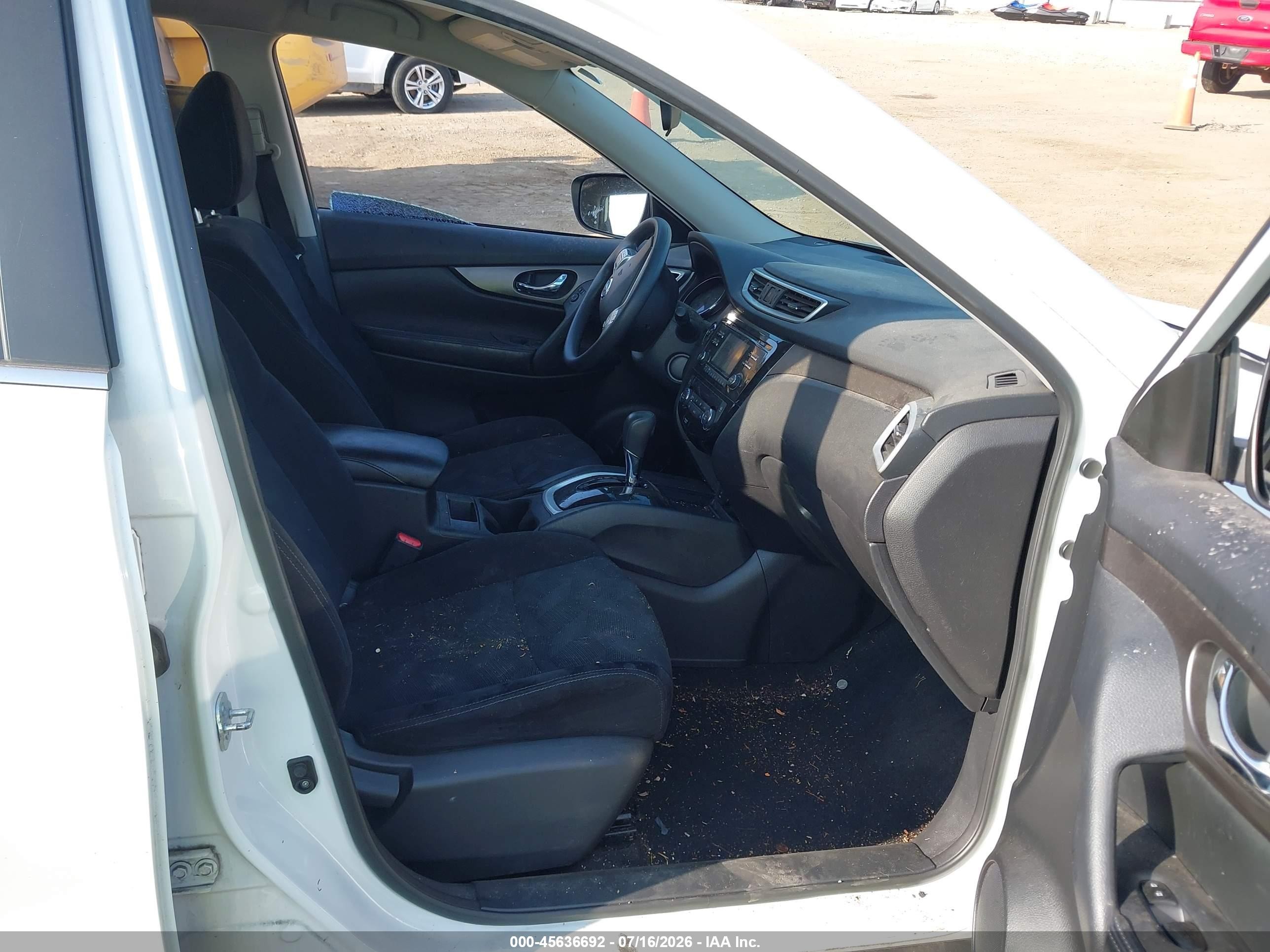 2014 Nissan Rogue Sv White vin: 5N1AT2MV9EC843788