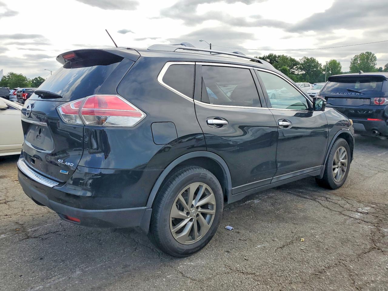 2014 Nissan Rogue Sl Black vin: 5N1AT2MV9EC846450