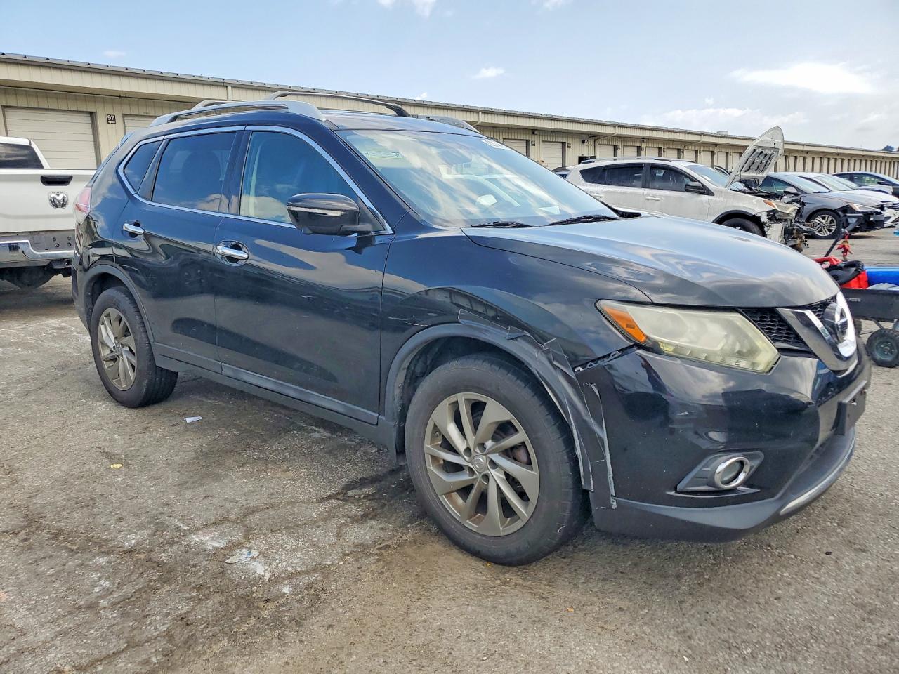 2014 Nissan Rogue Sl Black vin: 5N1AT2MV9EC846450