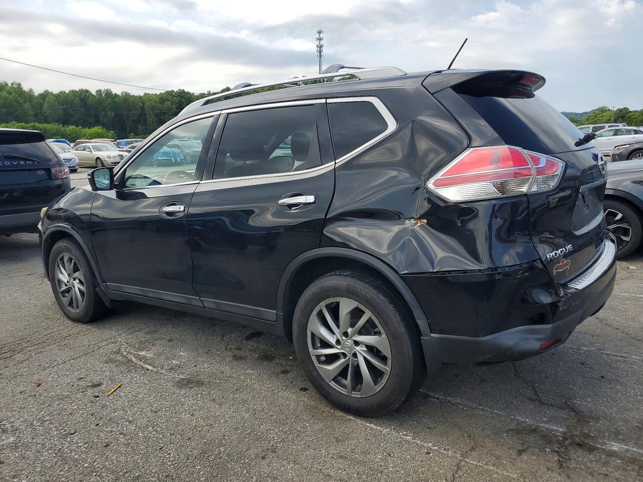 2014 Nissan Rogue Sl Black vin: 5N1AT2MV9EC846450