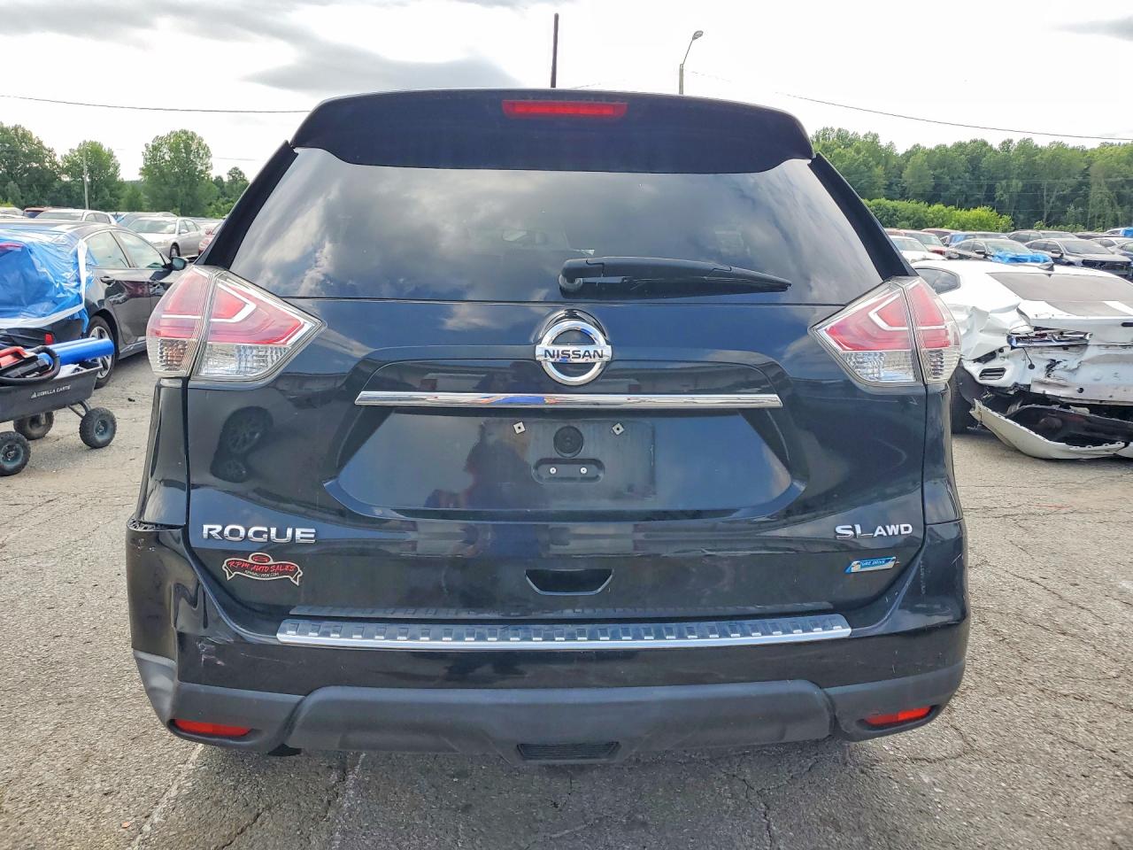 2014 Nissan Rogue Sl Black vin: 5N1AT2MV9EC846450