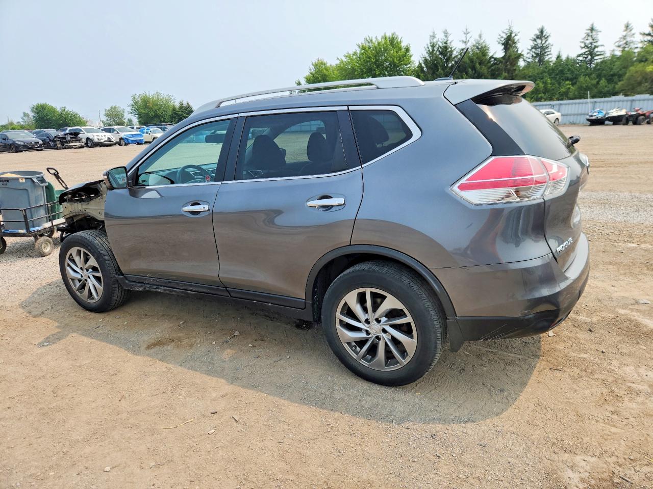 2014 Nissan Rogue S Gray vin: 5N1AT2MV9EC846688