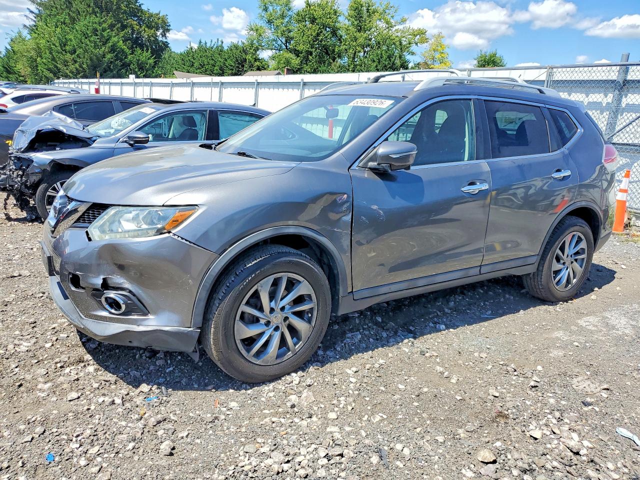 2014 Nissan Rogue Sl Silver vin: 5N1AT2MV9EC850725