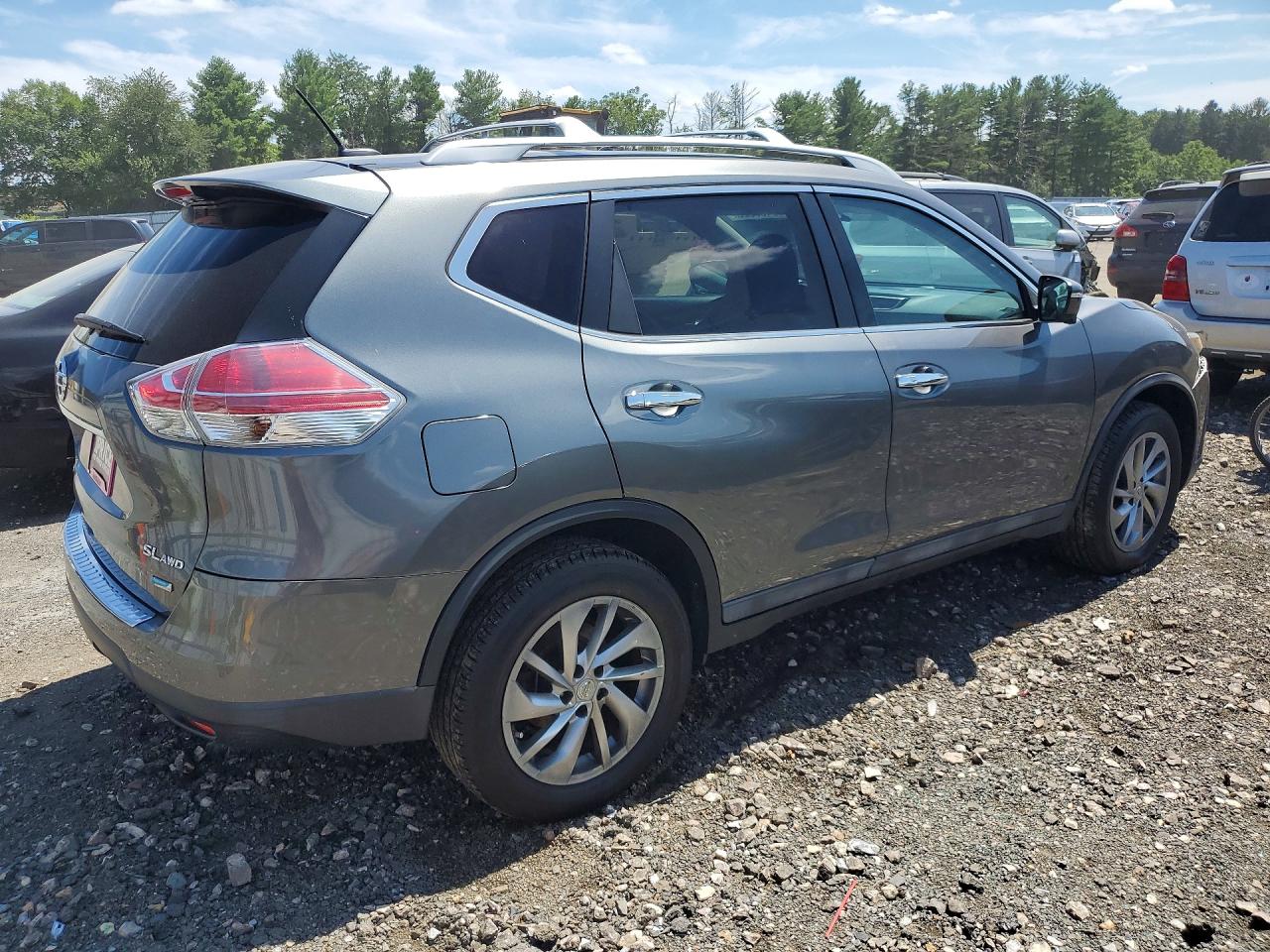 2014 Nissan Rogue Sl Silver vin: 5N1AT2MV9EC850725