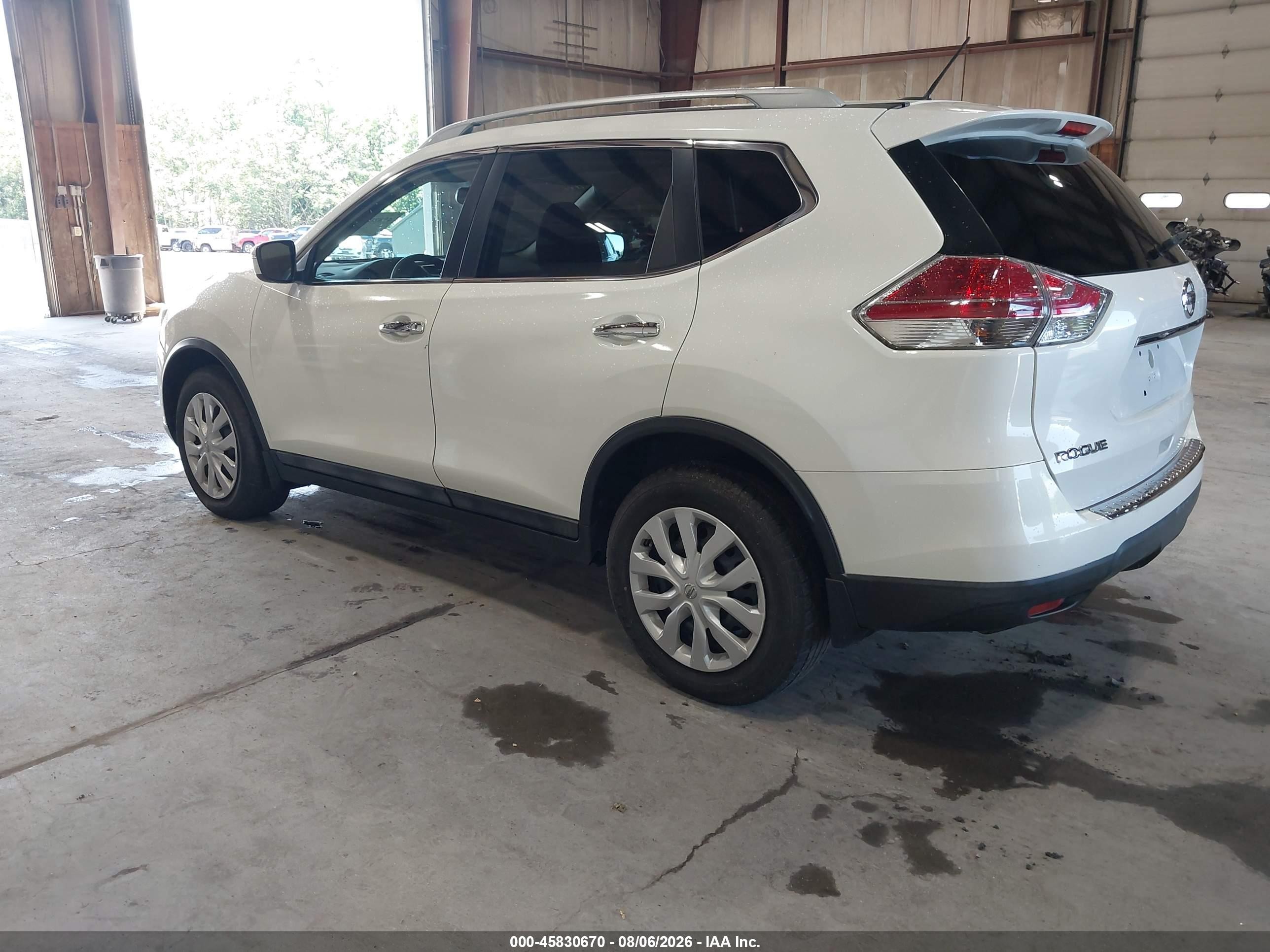2014 Nissan Rogue Sv White vin: 5N1AT2MV9EC853222