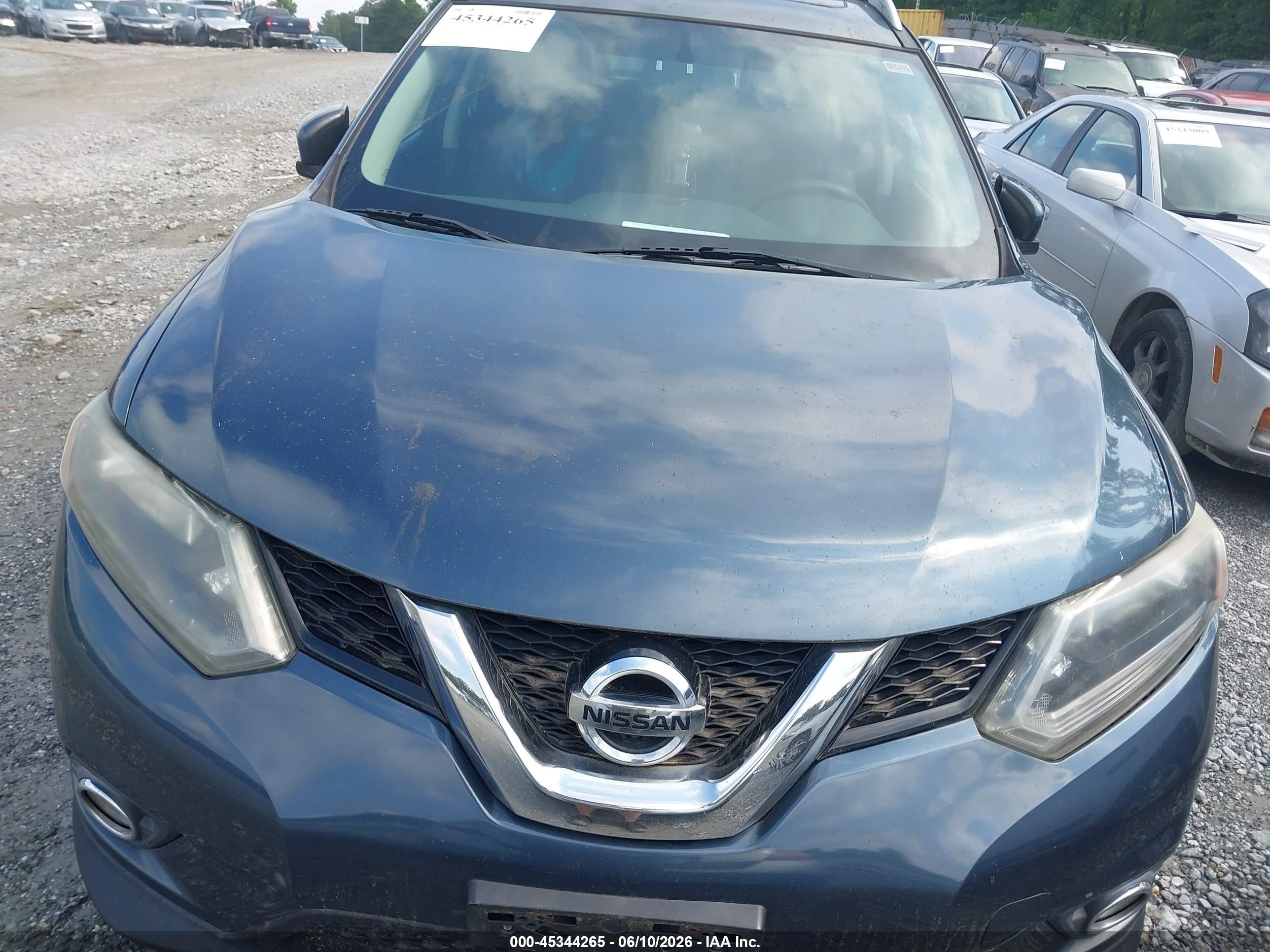 2014 Nissan Rogue S/sl/sv Синий vin: 5N1AT2MV9EC857576
