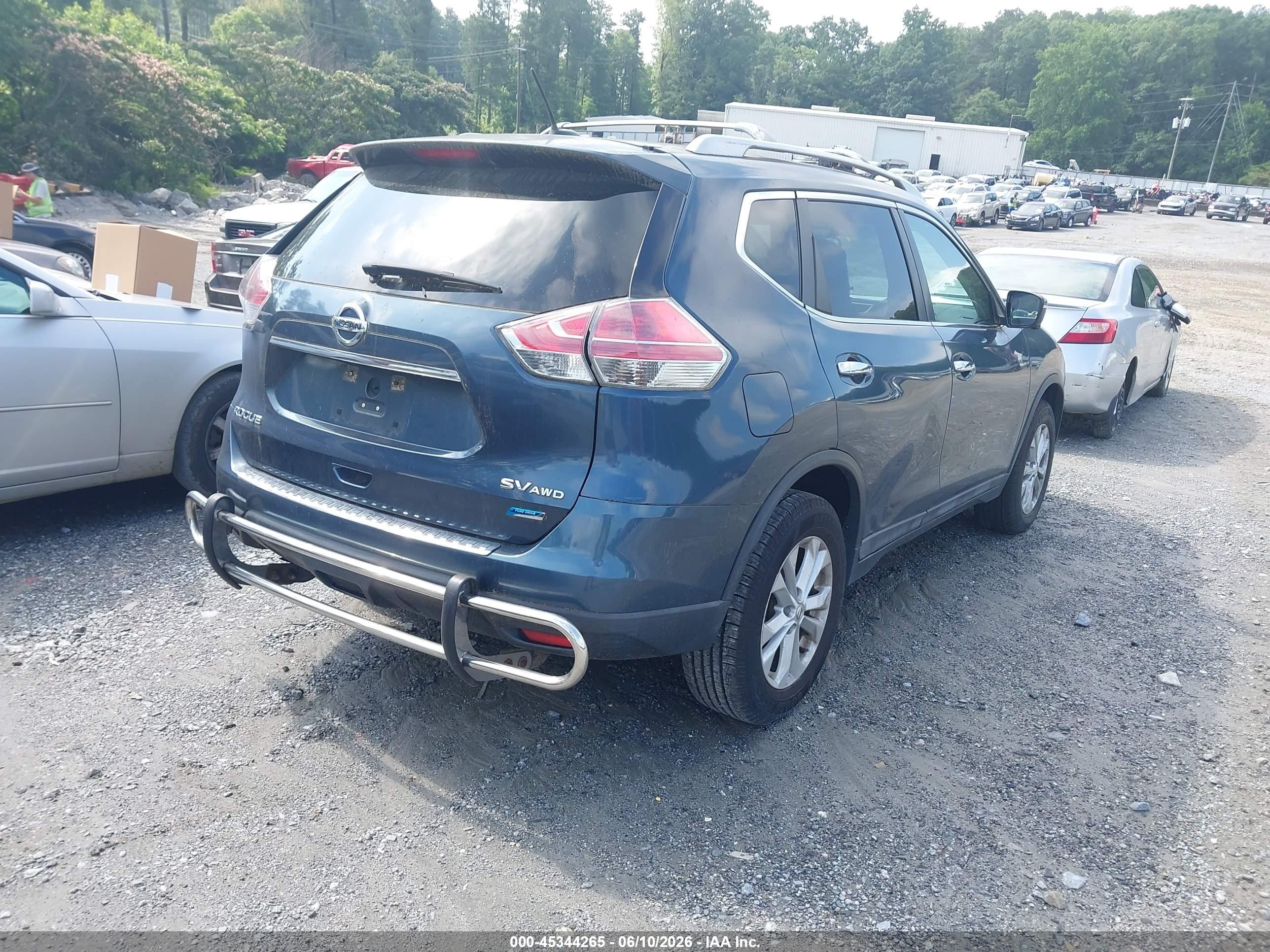 2014 Nissan Rogue S/sl/sv Синий vin: 5N1AT2MV9EC857576
