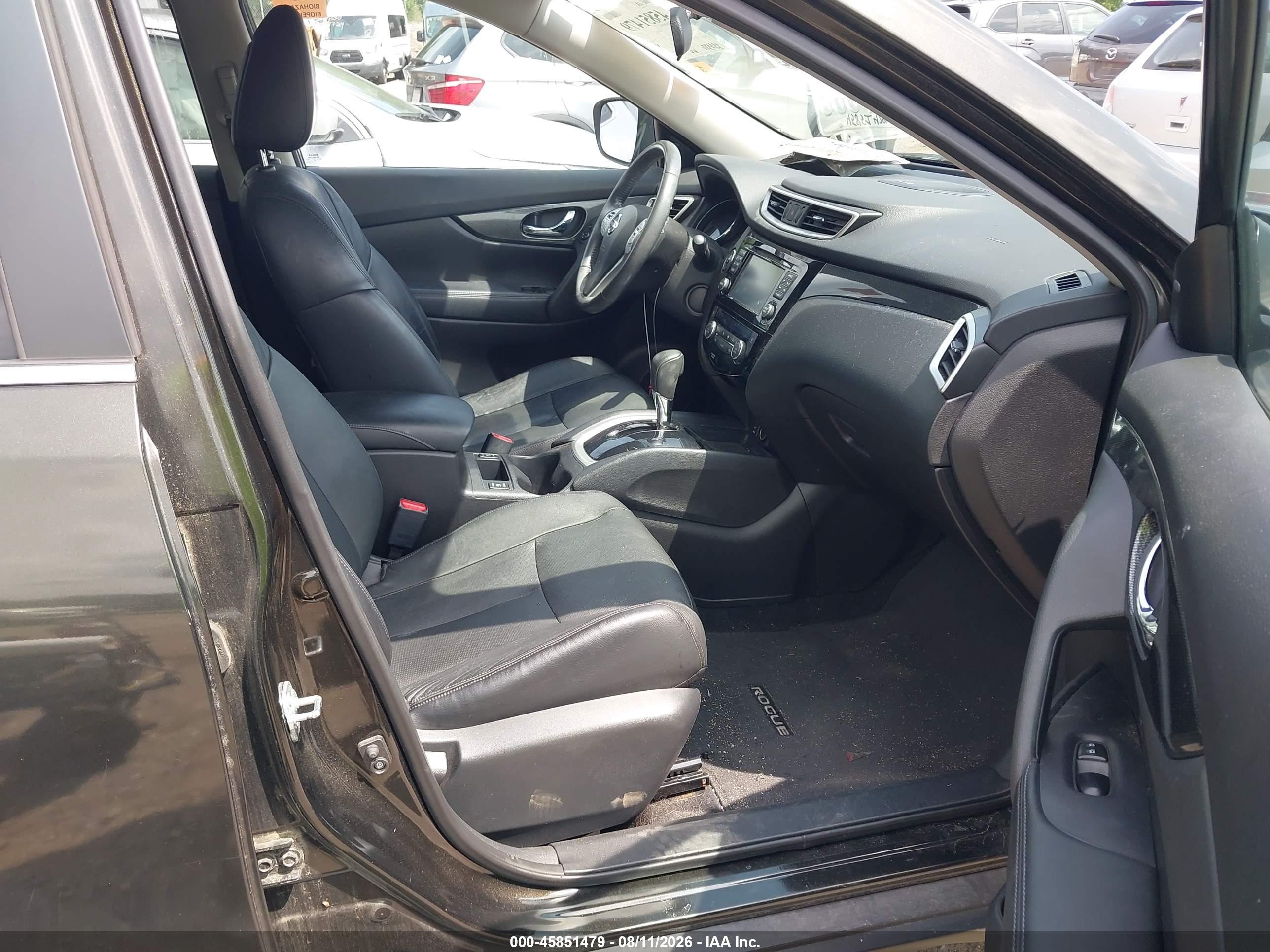 2014 Nissan Rogue Sl Черный vin: 5N1AT2MV9EC867654