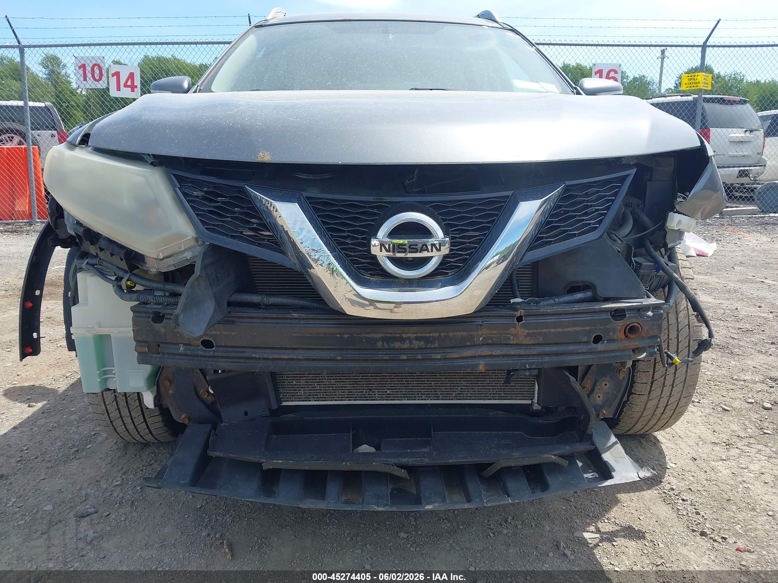 2014 Nissan Rogue Sv Gray vin: 5N1AT2MV9EC869372