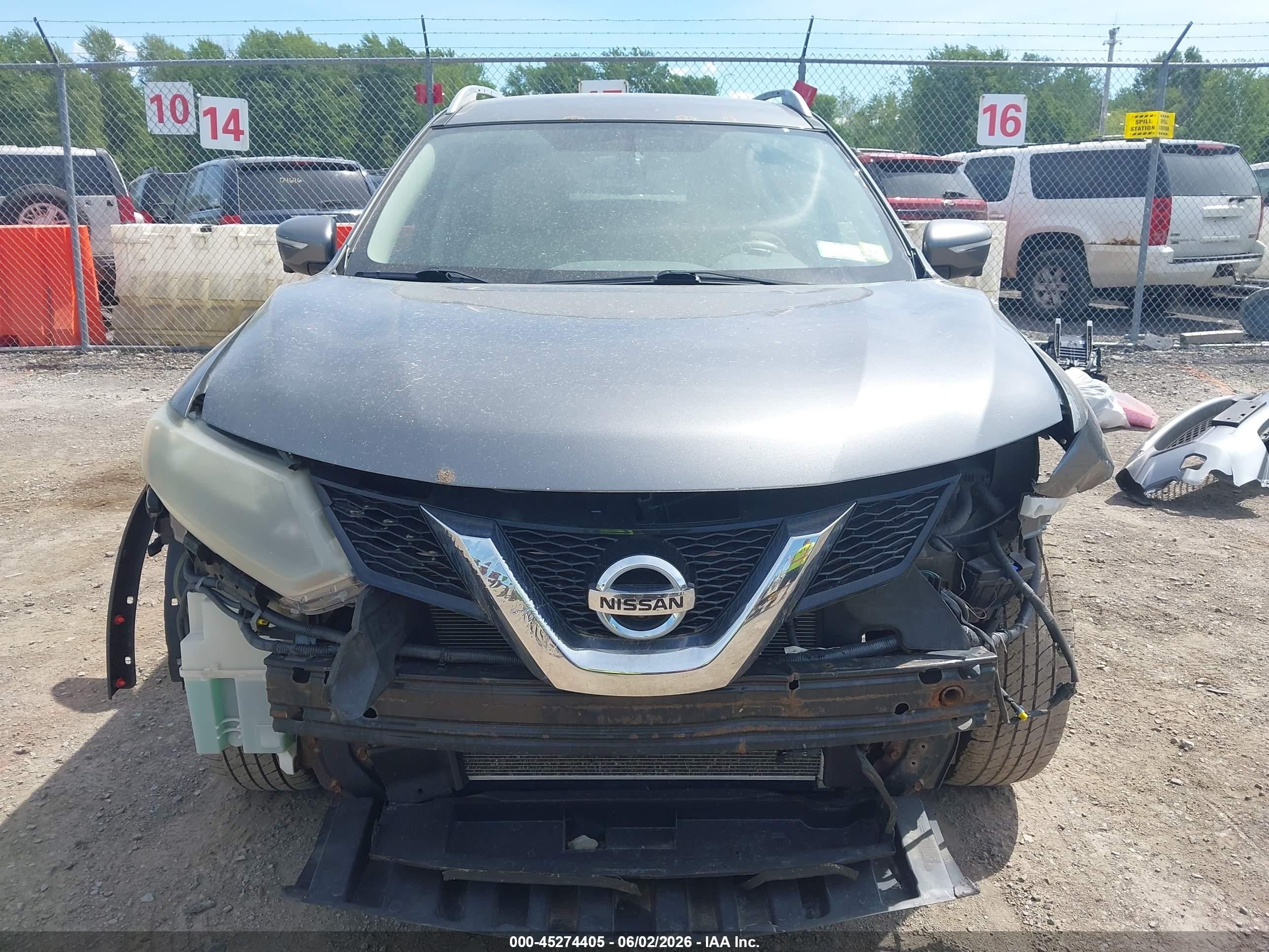 2014 Nissan Rogue Sv Gray vin: 5N1AT2MV9EC869372