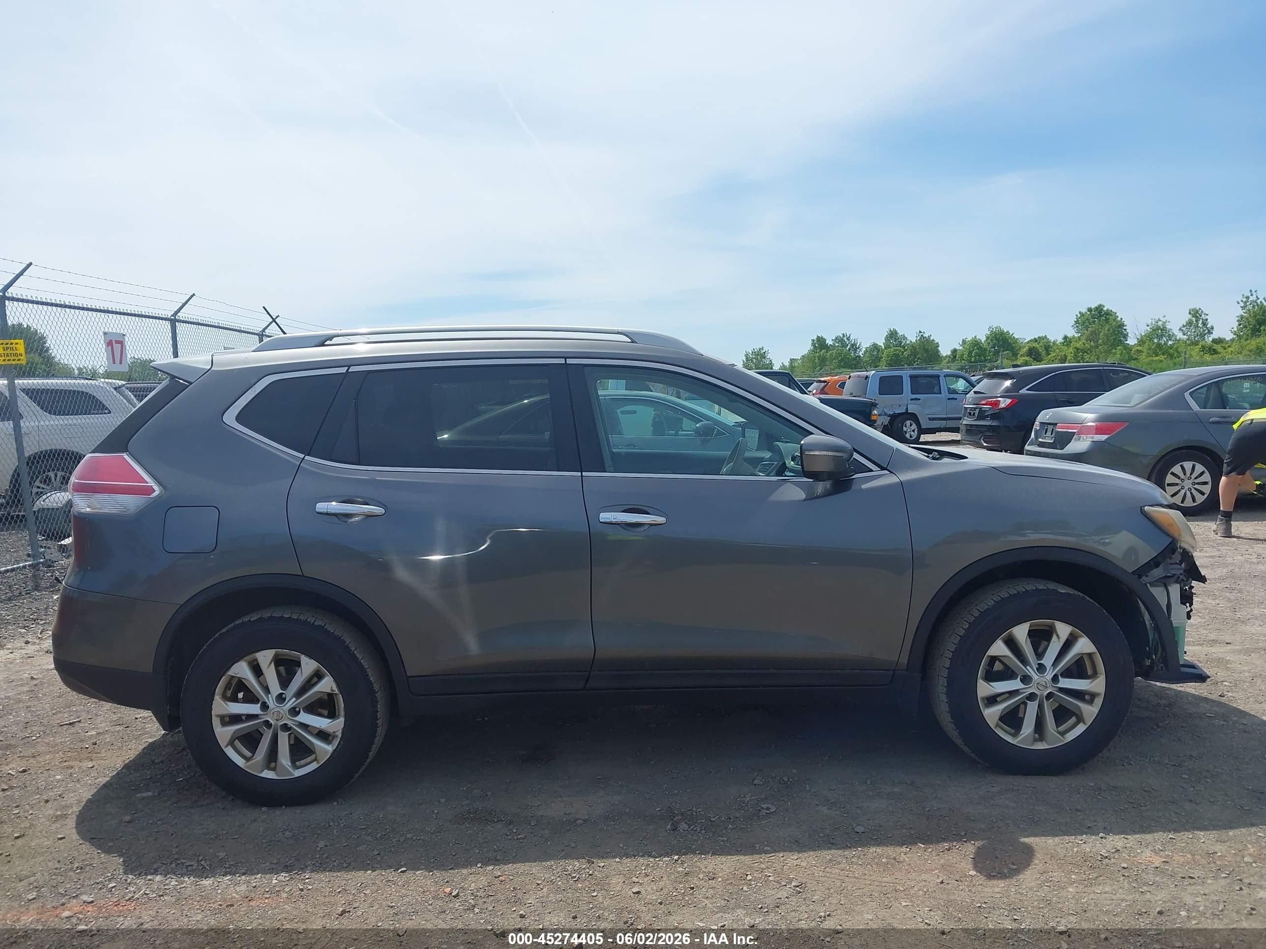 2014 Nissan Rogue Sv Gray vin: 5N1AT2MV9EC869372