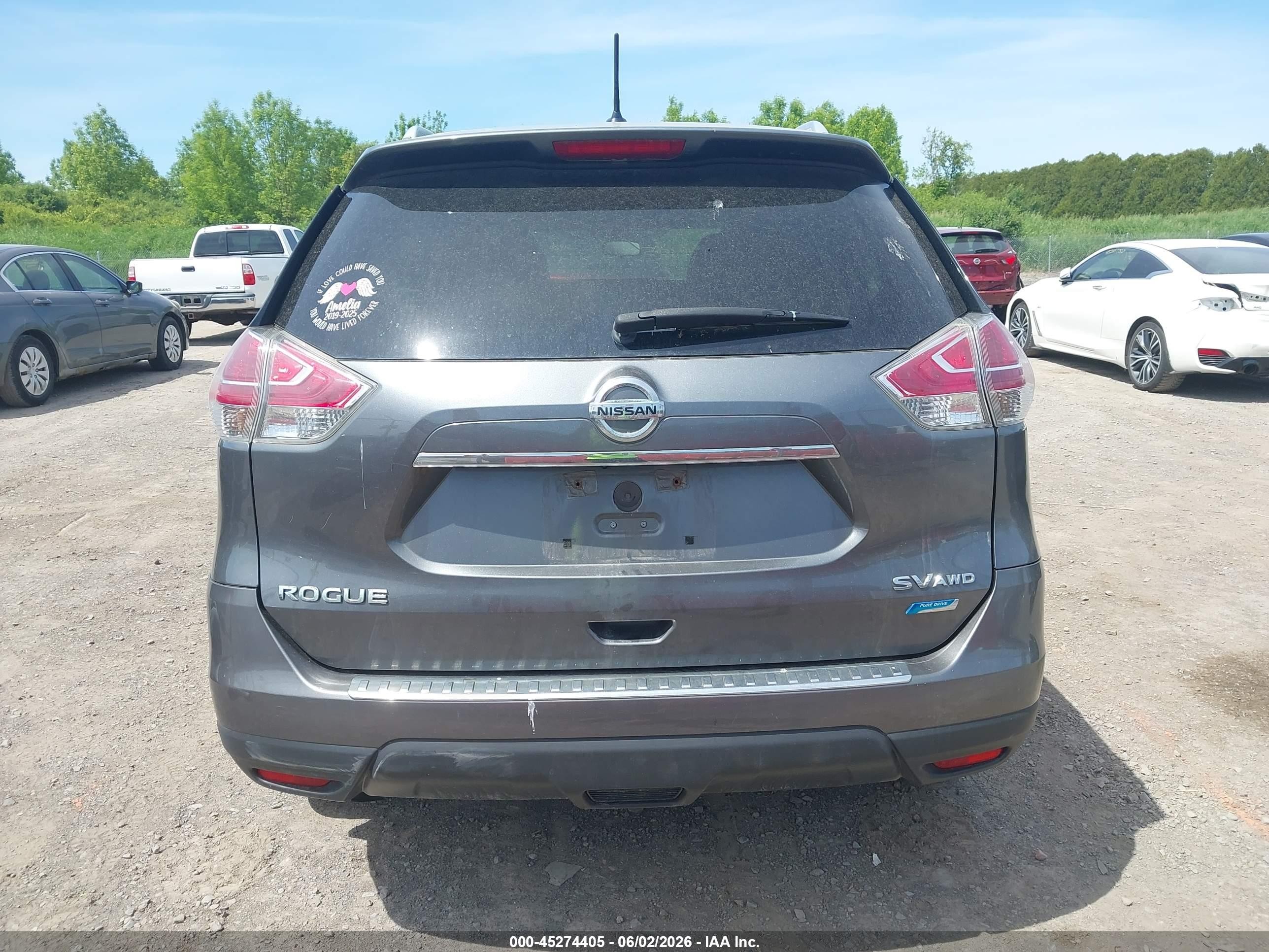 2014 Nissan Rogue Sv Gray vin: 5N1AT2MV9EC869372