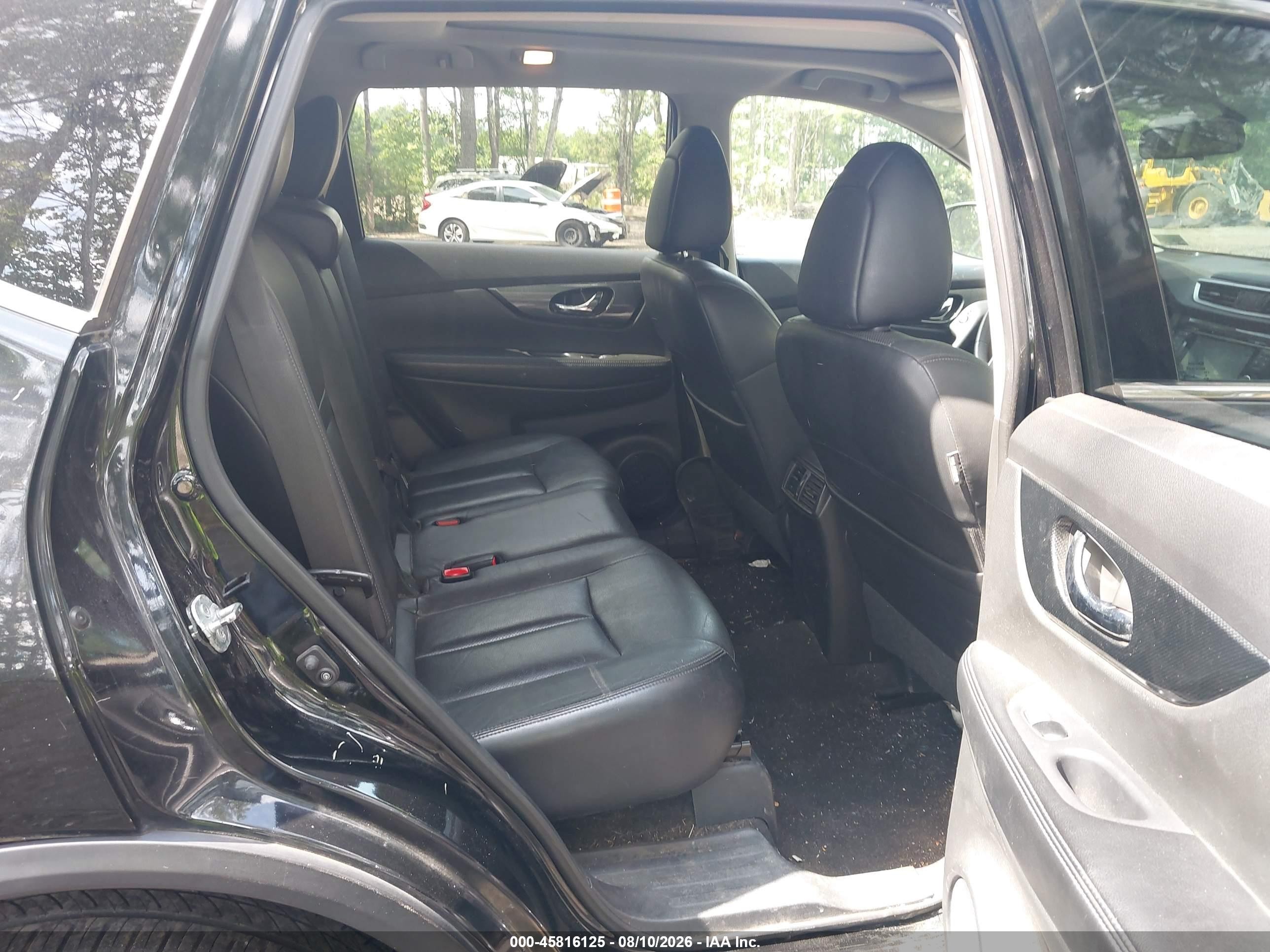 2015 Nissan Rogue Sl Black vin: 5N1AT2MV9FC757012