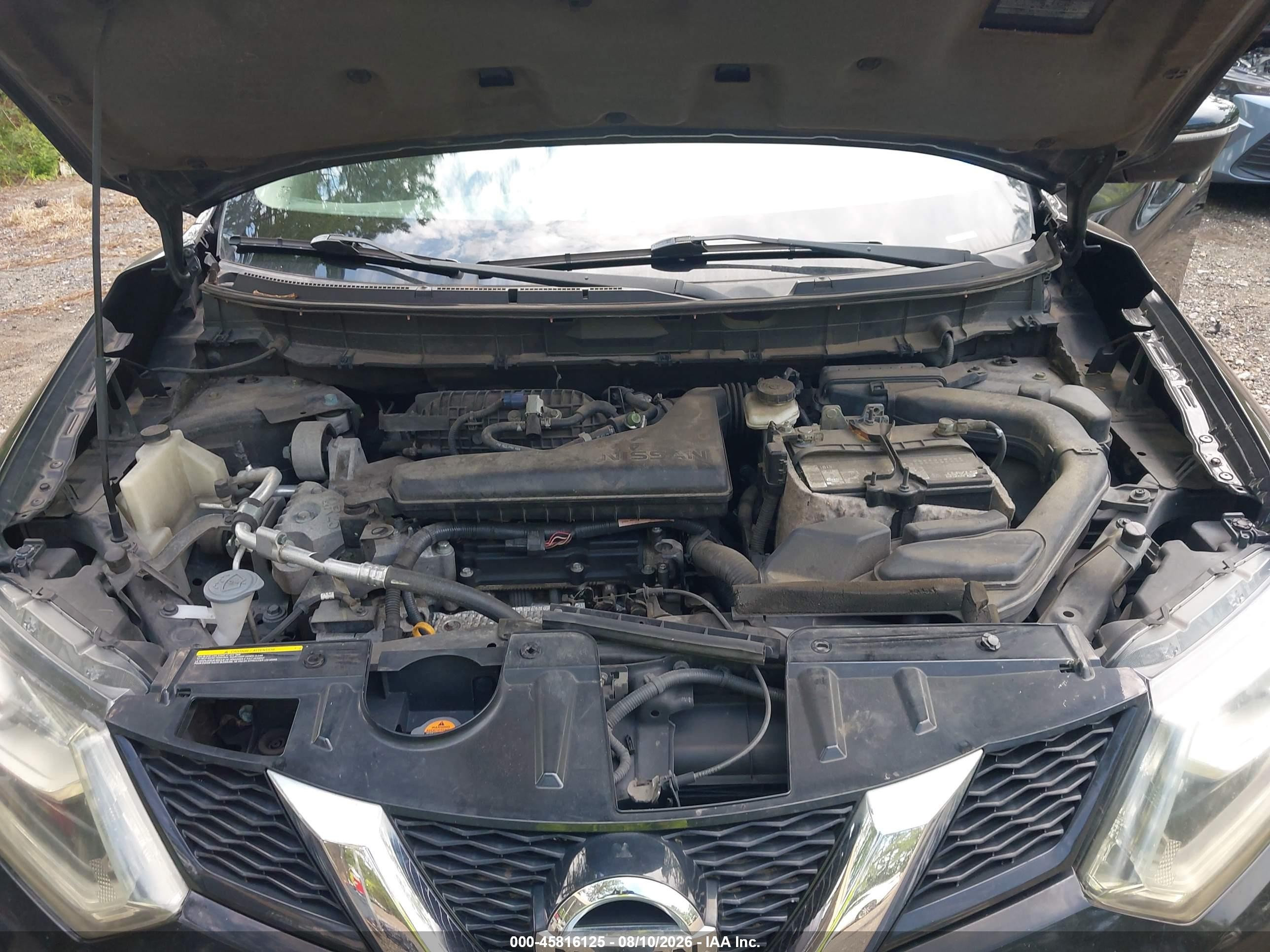 2015 Nissan Rogue Sl Black vin: 5N1AT2MV9FC757012