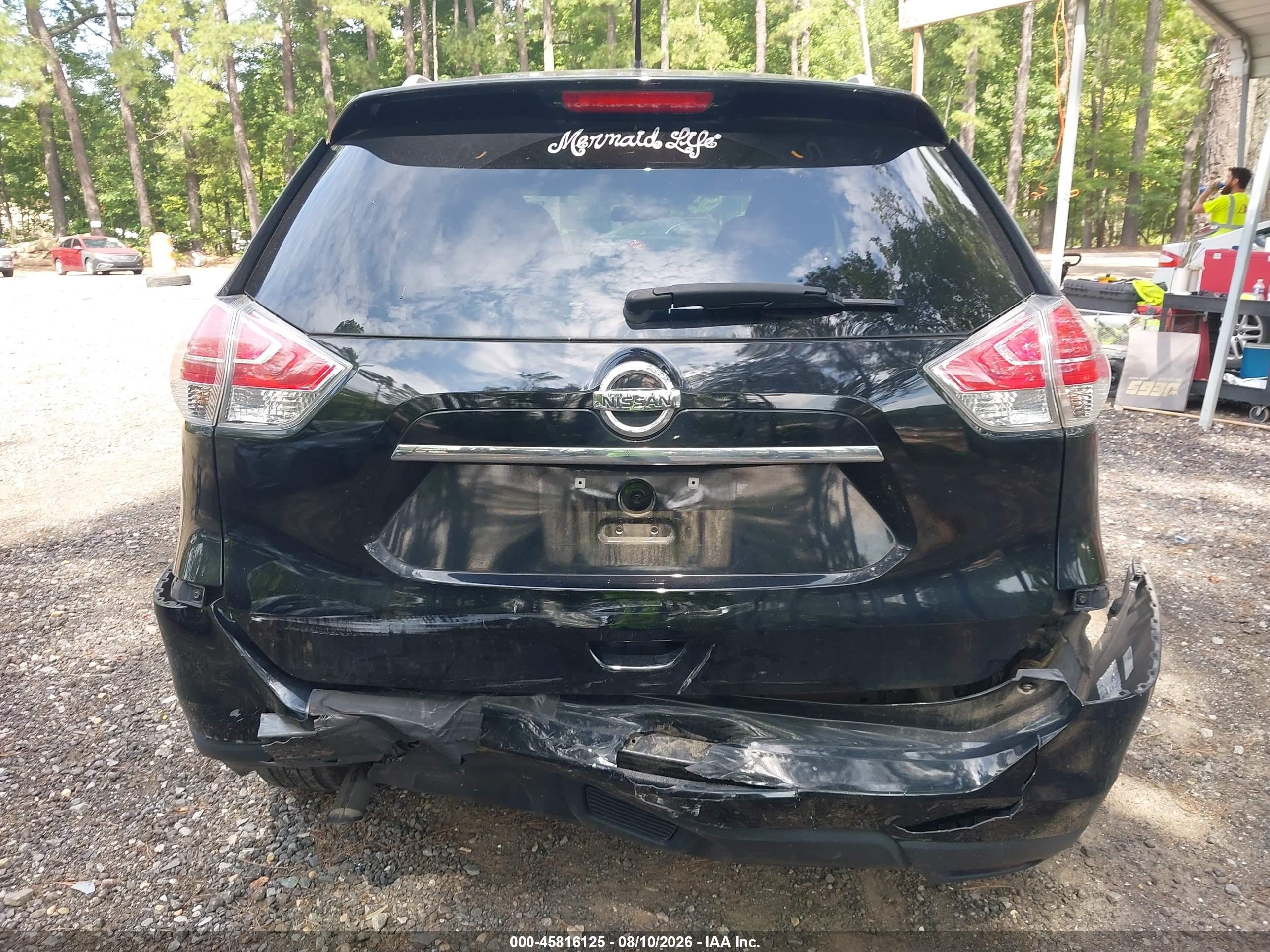 2015 Nissan Rogue Sl Black vin: 5N1AT2MV9FC757012