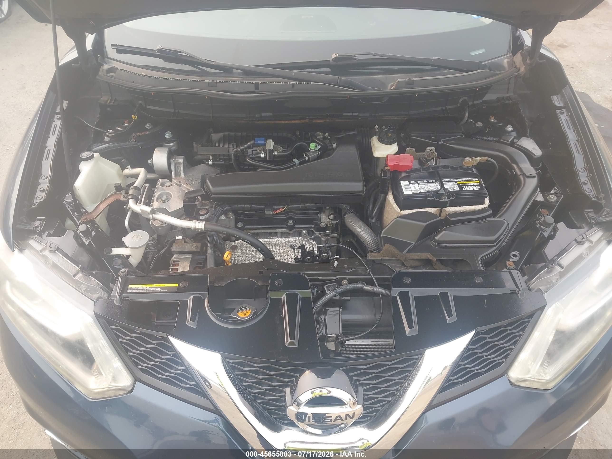 2015 Nissan Rogue Sl Blue vin: 5N1AT2MV9FC766616