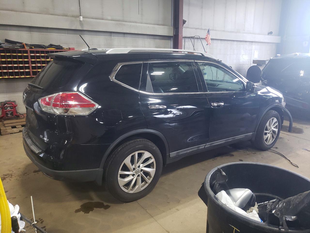2015 Nissan Rogue Sl Black vin: 5N1AT2MV9FC779494
