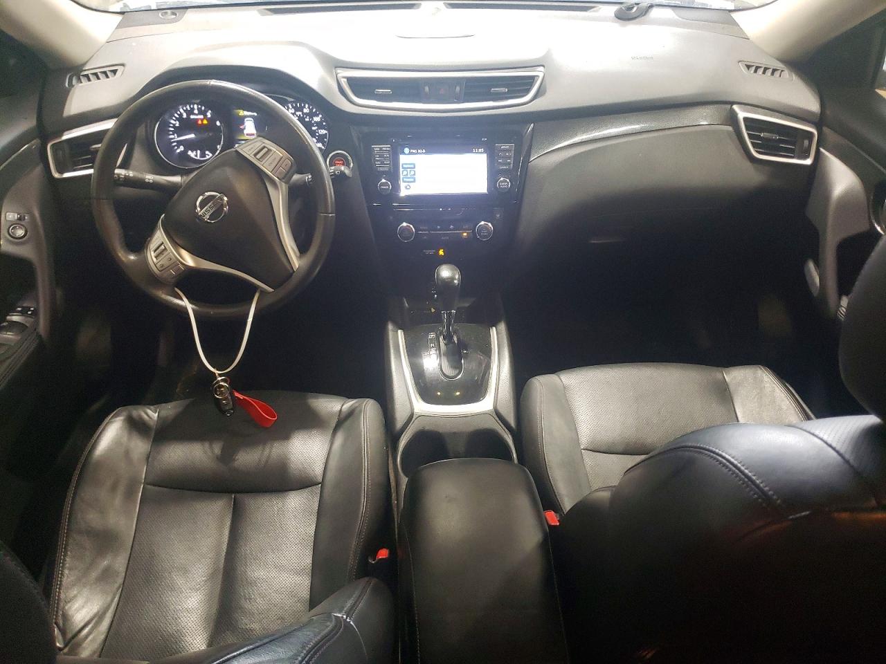 2015 Nissan Rogue Sl Black vin: 5N1AT2MV9FC779494