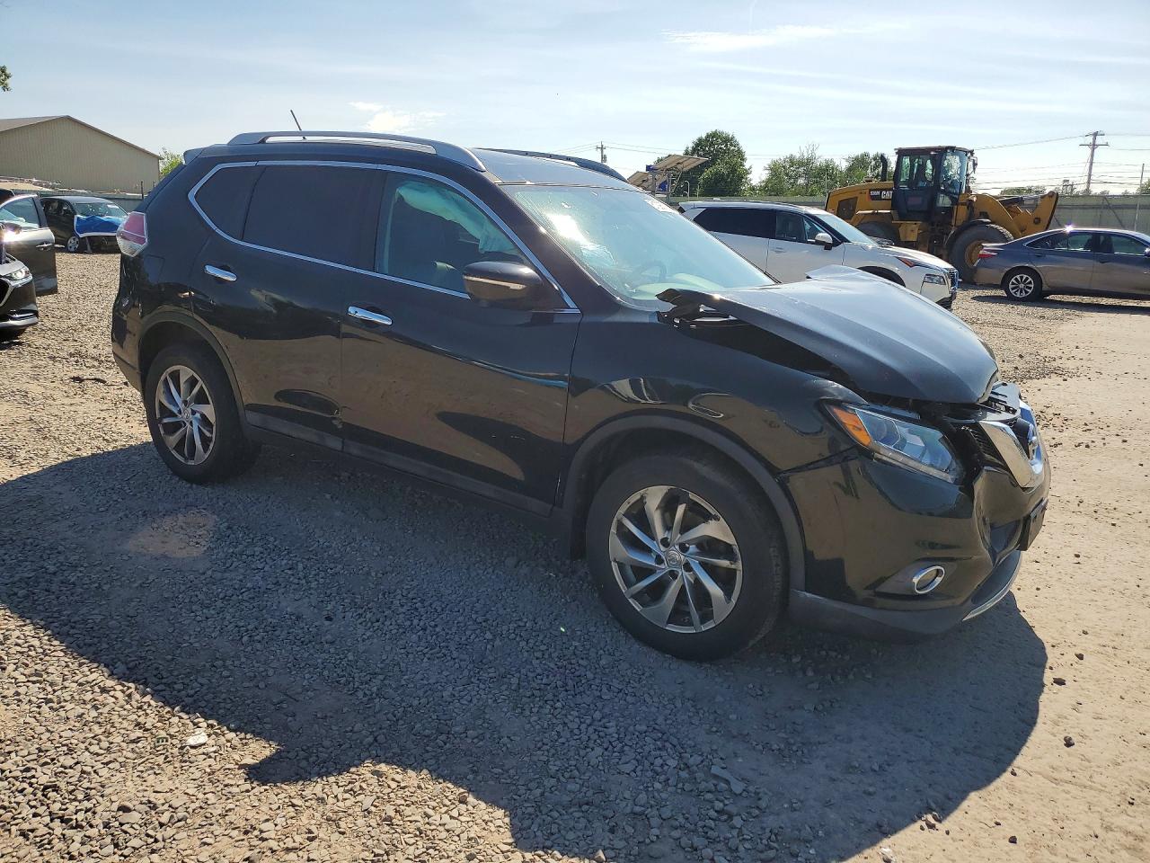2015 Nissan Rogue Sl Черный vin: 5N1AT2MV9FC779723
