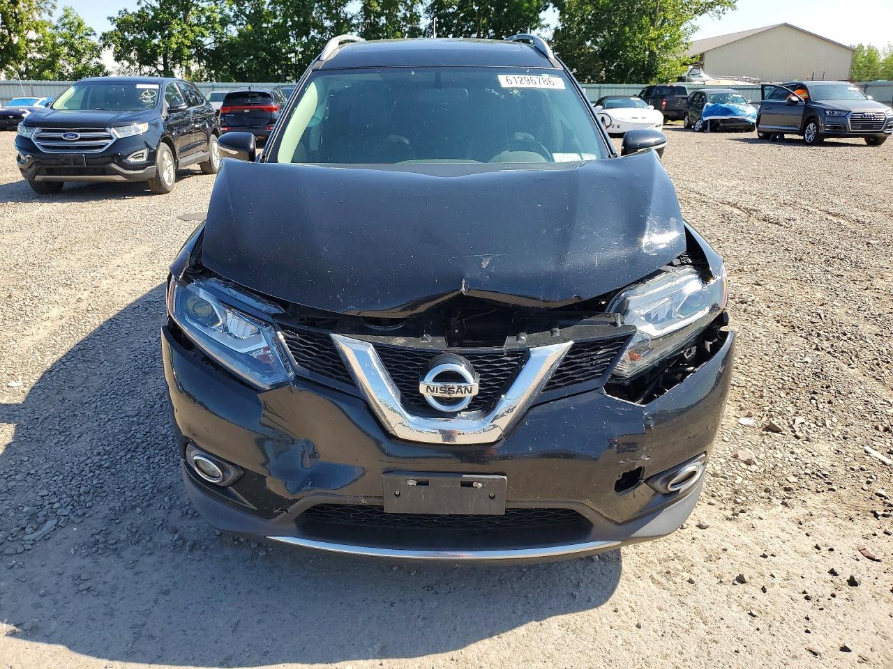 2015 Nissan Rogue Sl Черный vin: 5N1AT2MV9FC779723