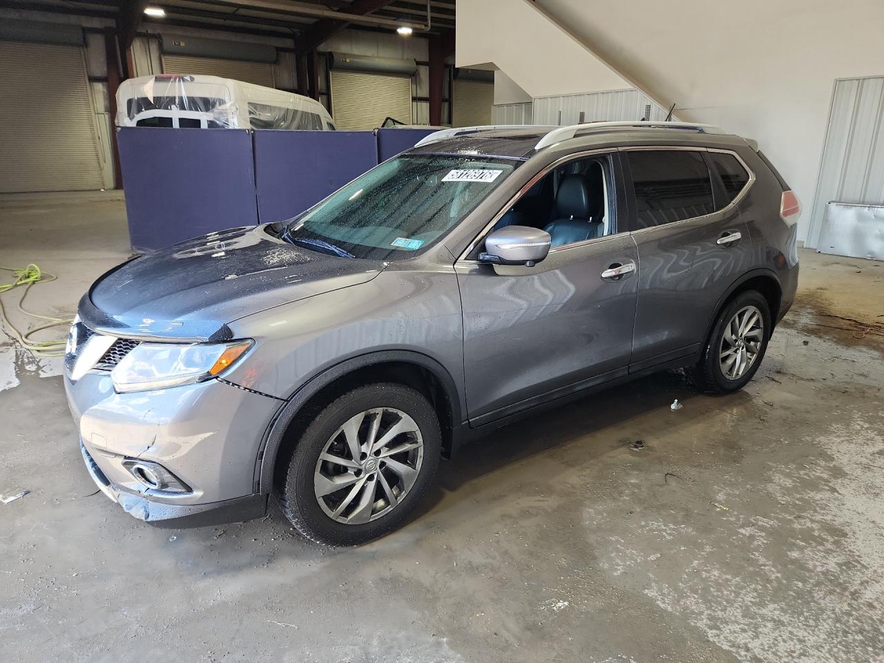 2015 Nissan Rogue Sl Gray vin: 5N1AT2MV9FC792519 Damage: Front Bumper, Broken, Replacement Required