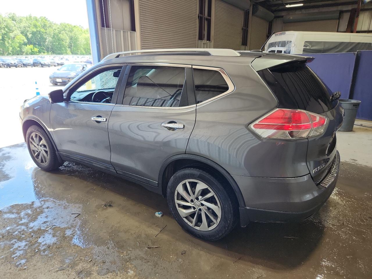 2015 Nissan Rogue Sl Gray vin: 5N1AT2MV9FC792519 Damage: Left Rear Door, Heavy Scratch, 1/2 To 1 Inch