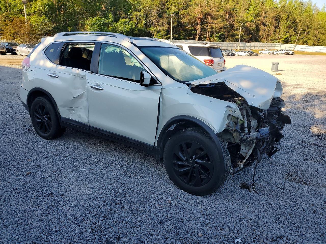 2015 Nissan Rogue Sl White vin: 5N1AT2MV9FC797395
