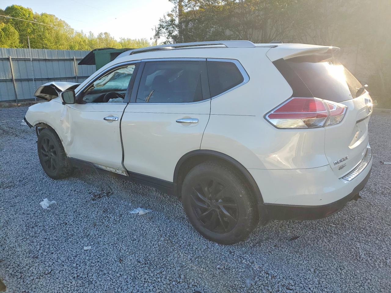 2015 Nissan Rogue Sl White vin: 5N1AT2MV9FC797395