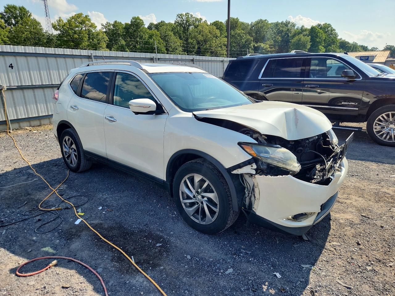 2015 Nissan Rogue Sl Белый vin: 5N1AT2MV9FC798496