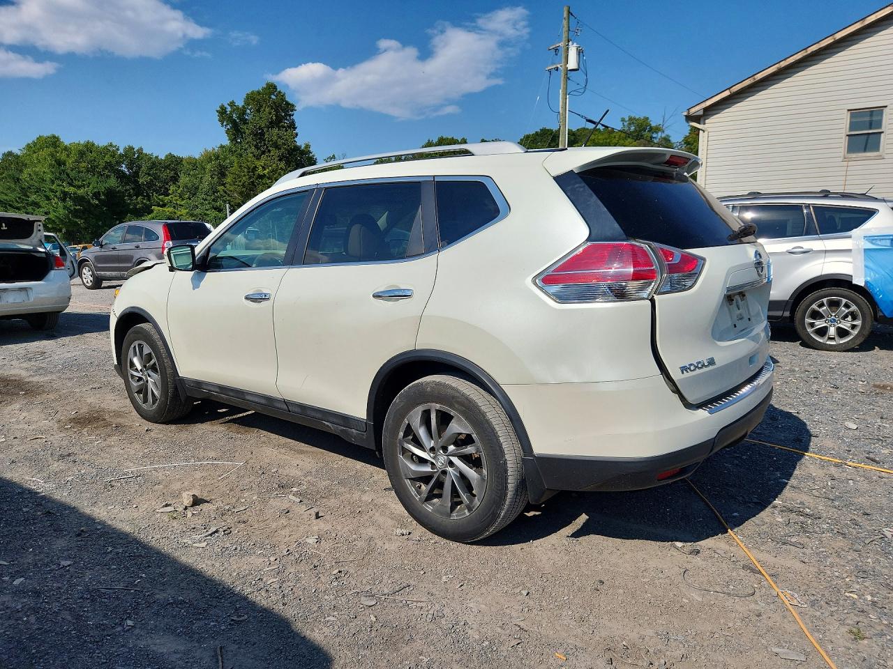 2015 Nissan Rogue Sl Белый vin: 5N1AT2MV9FC798496