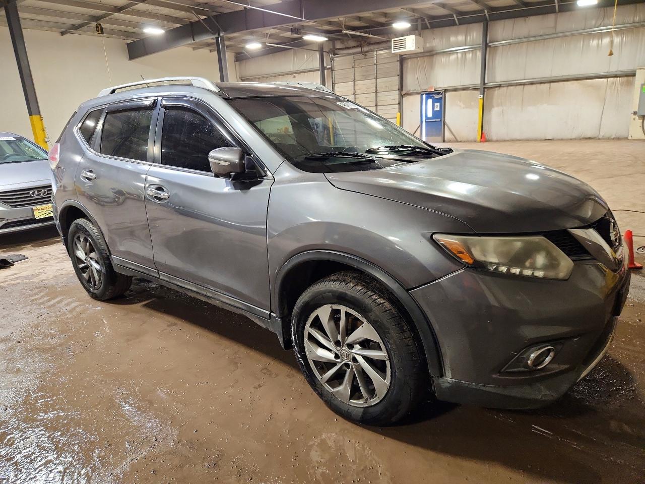 2015 Nissan Rogue Sl Gray vin: 5N1AT2MV9FC812512