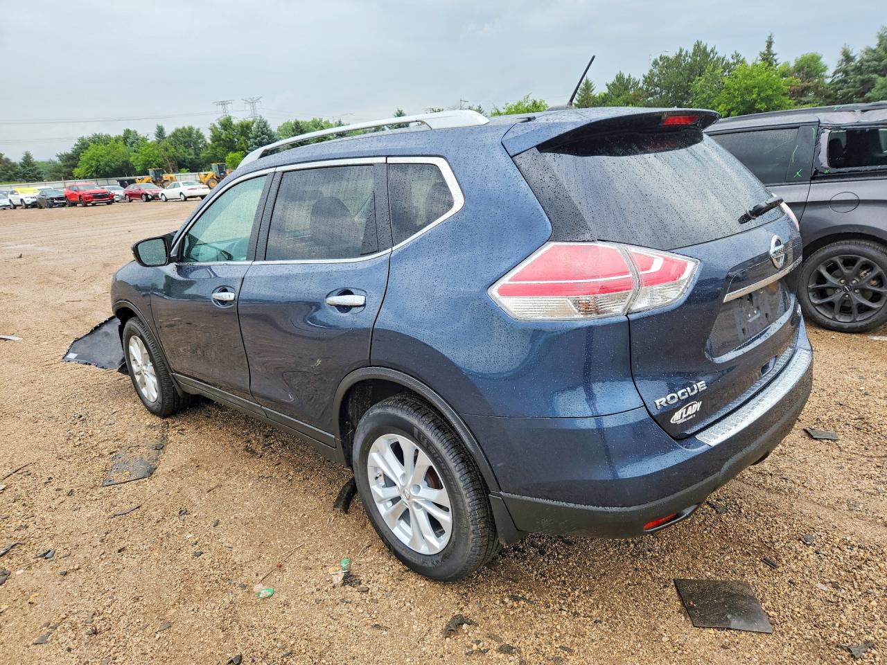2015 Nissan Rogue Sv Синий vin: 5N1AT2MV9FC818021