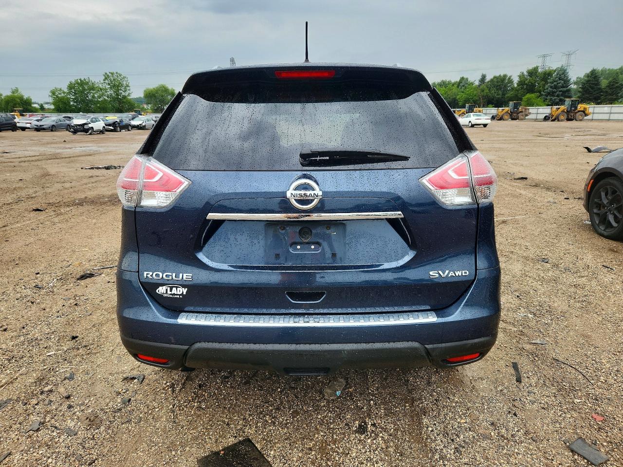 2015 Nissan Rogue Sv Синий vin: 5N1AT2MV9FC818021
