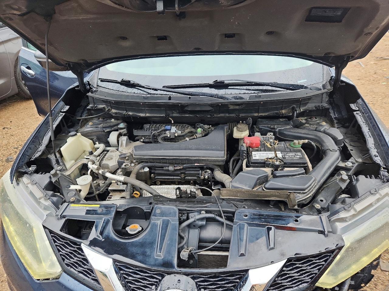 2015 Nissan Rogue Sv Синий vin: 5N1AT2MV9FC818021