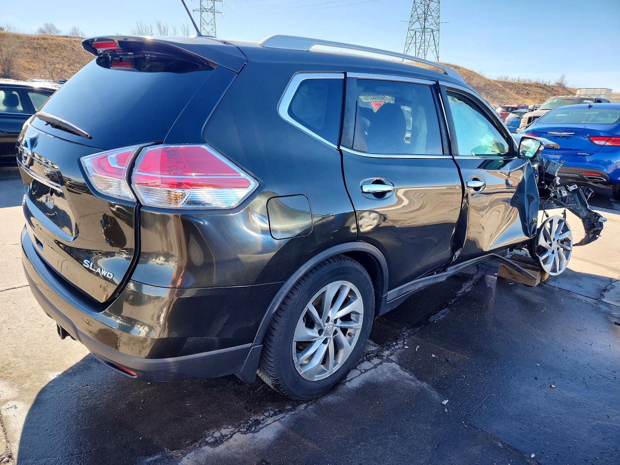 2015 Nissan Rogue Sl Gray vin: 5N1AT2MV9FC824384
