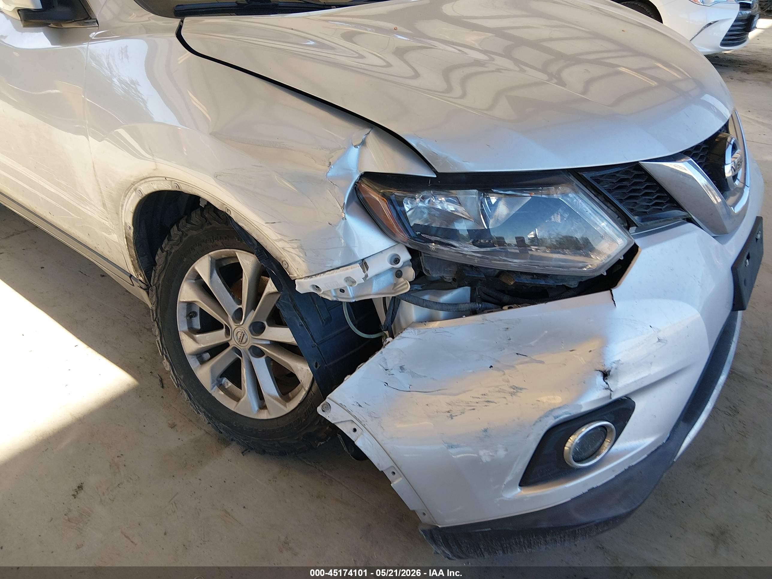 2015 Nissan Rogue S/sl/sv Silver vin: 5N1AT2MV9FC824501