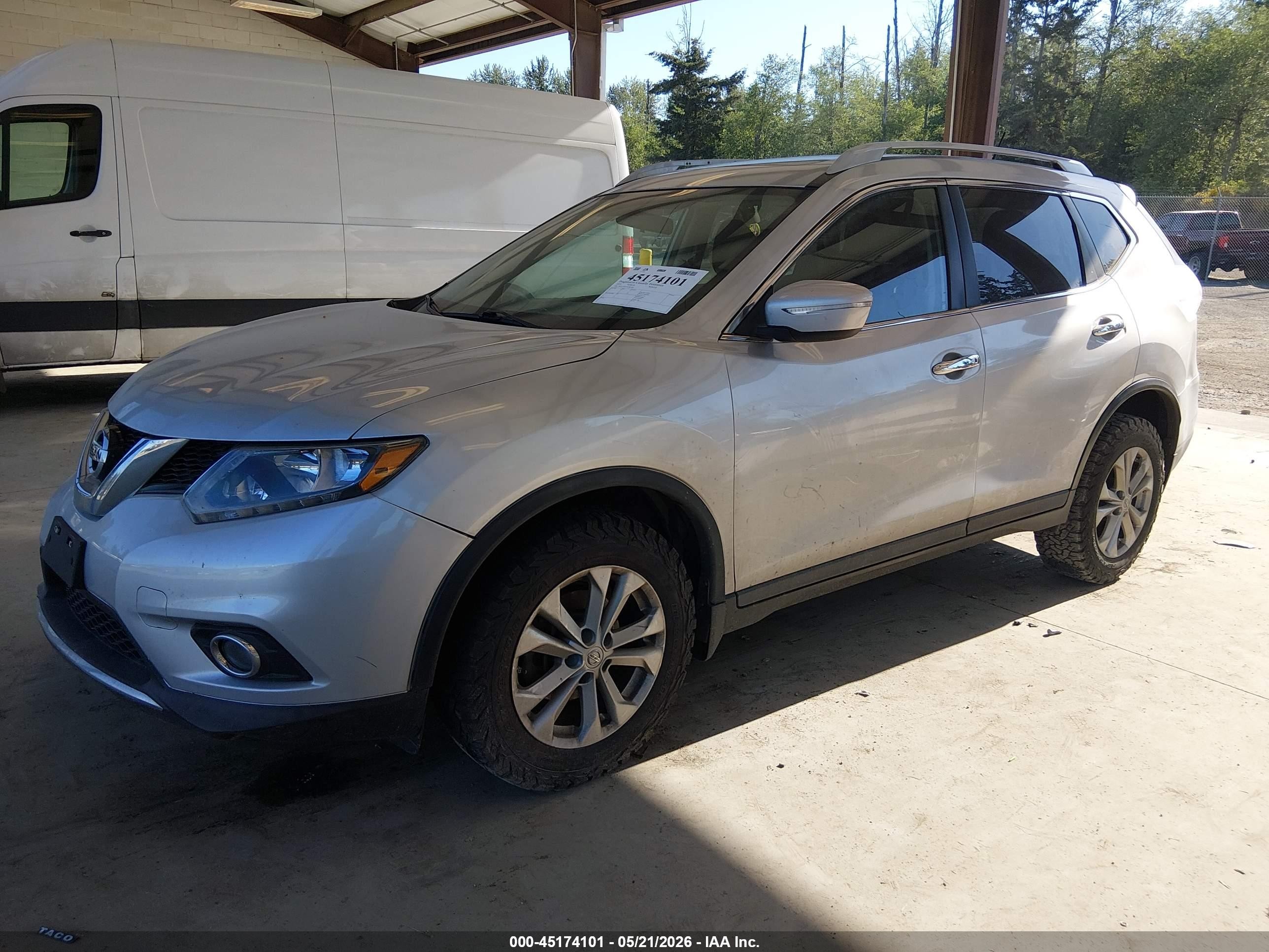 2015 Nissan Rogue S/sl/sv Silver vin: 5N1AT2MV9FC824501