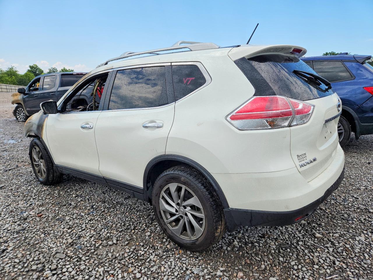 2015 Nissan Rogue Sl White vin: 5N1AT2MV9FC824854