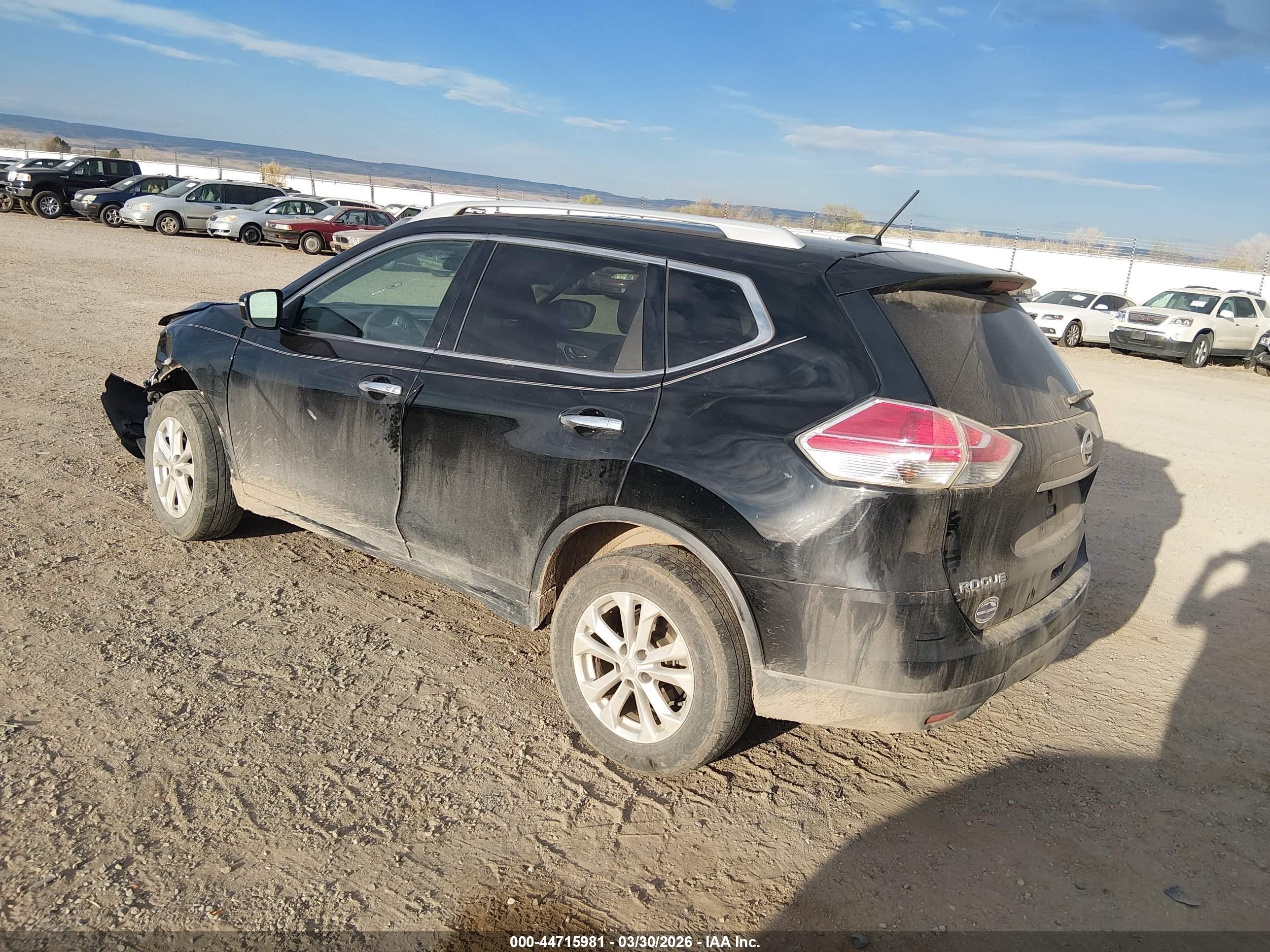 2015 Nissan Rogue Sv Black vin: 5N1AT2MV9FC825356