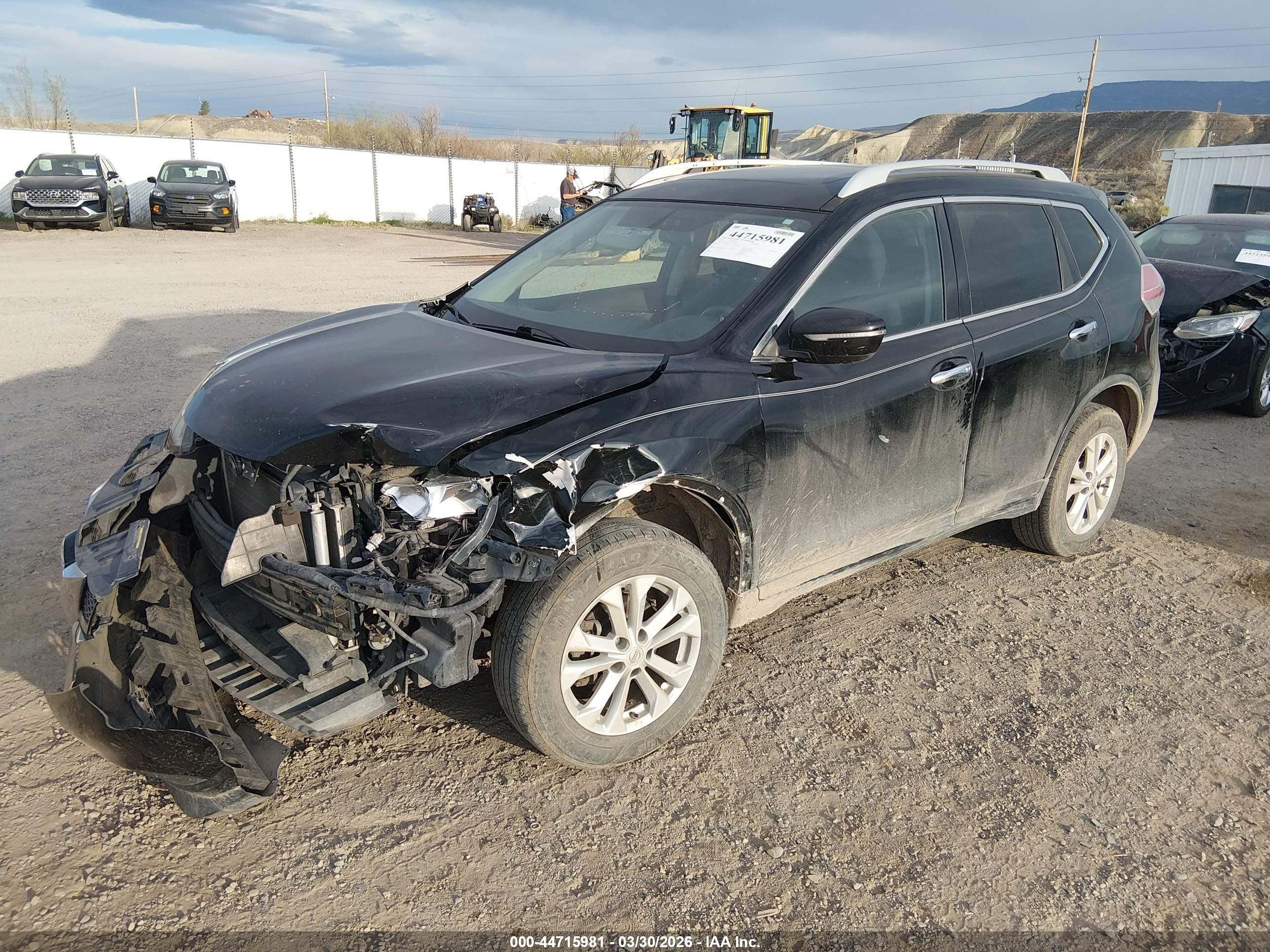 2015 Nissan Rogue Sv Black vin: 5N1AT2MV9FC825356