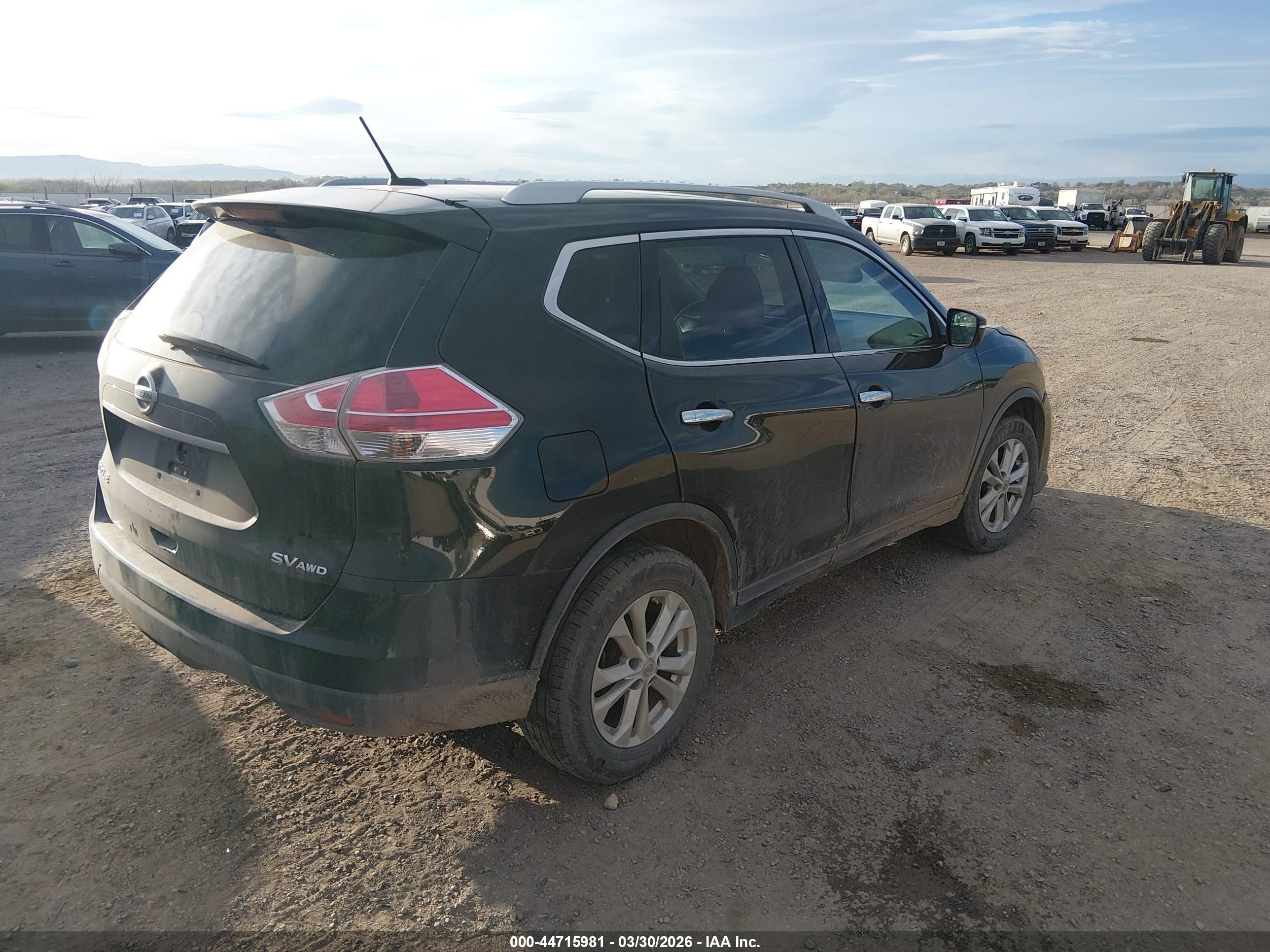 2015 Nissan Rogue Sv Black vin: 5N1AT2MV9FC825356