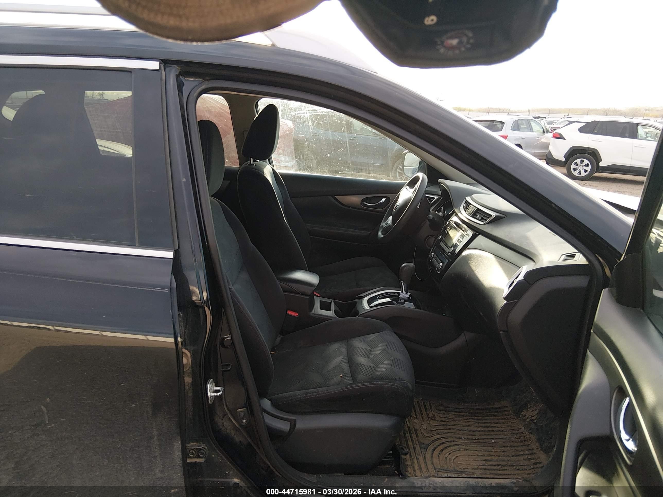 2015 Nissan Rogue Sv Black vin: 5N1AT2MV9FC825356